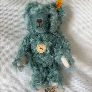 Steiff 1907 Classic Replica Green Mohair Teddy Bear Growler Tagged 12”